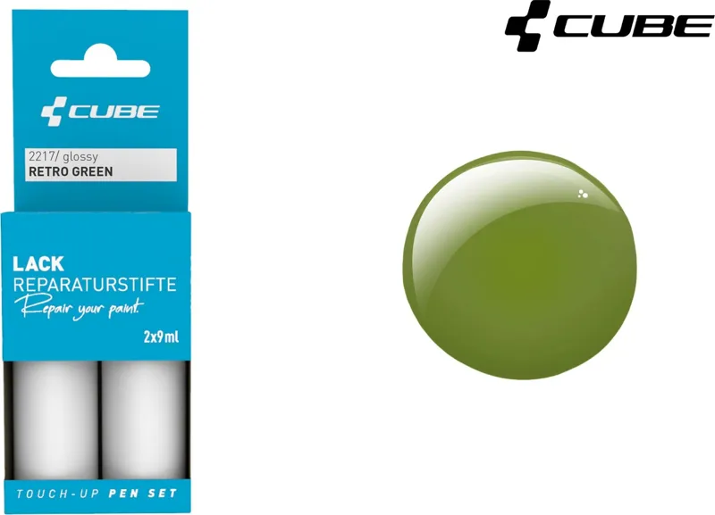Cube Touch Up Paint Pen Set Retro Green Glossy 2217 30ml